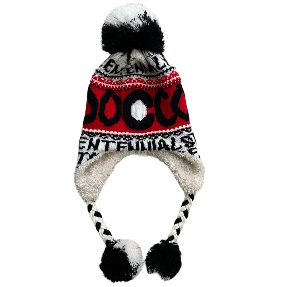Ruth Robin Colorado Centennial State Spell-out Toboggan Earflap Pom Beanie Hat